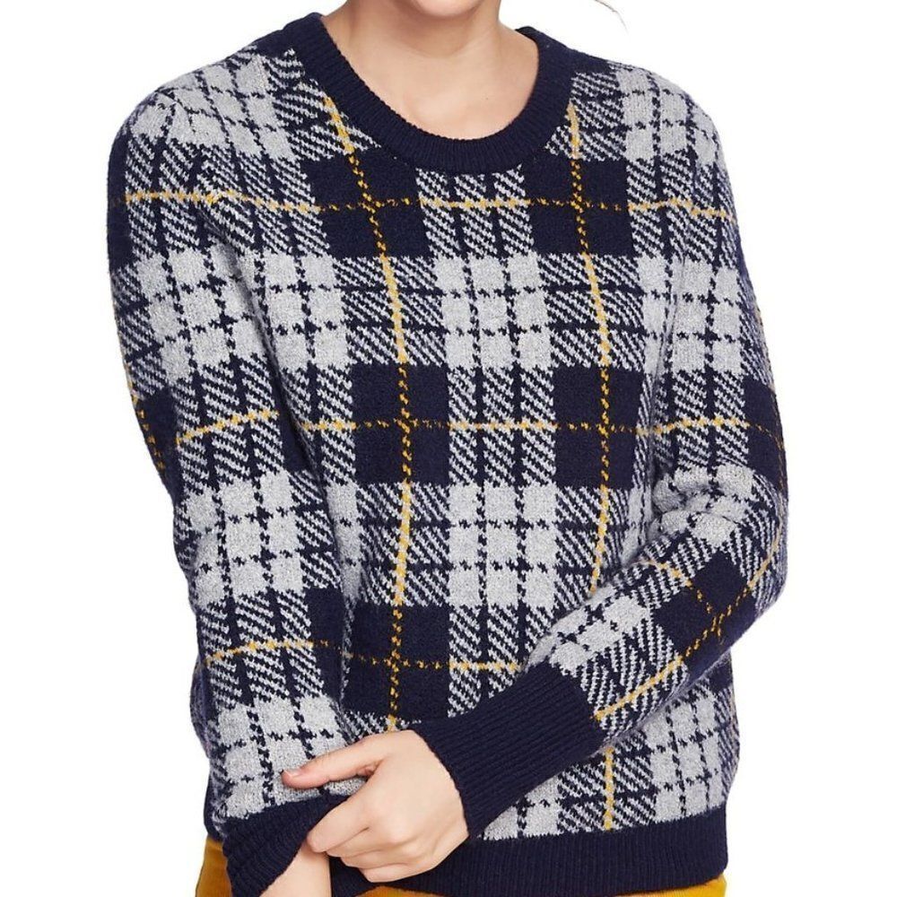 Court & Rowe Cozy Bouclé Plaid Sweater